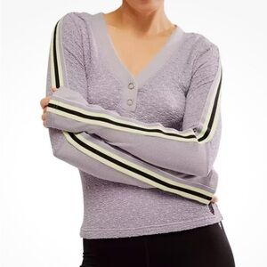 Free People Movement Women's Size XS Lavender Trailblazer Combo Layer Shirt NWT